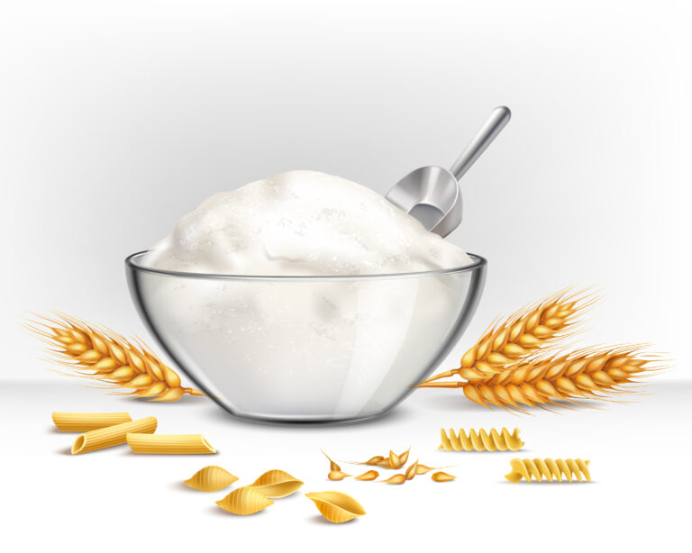 Bowl Of Wheat Flour Illustration